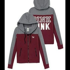 SALE!✨PINK✨ Maroon and grey zip up